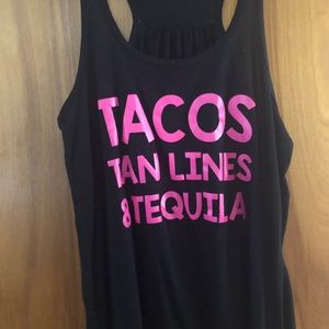 Racer back black tank